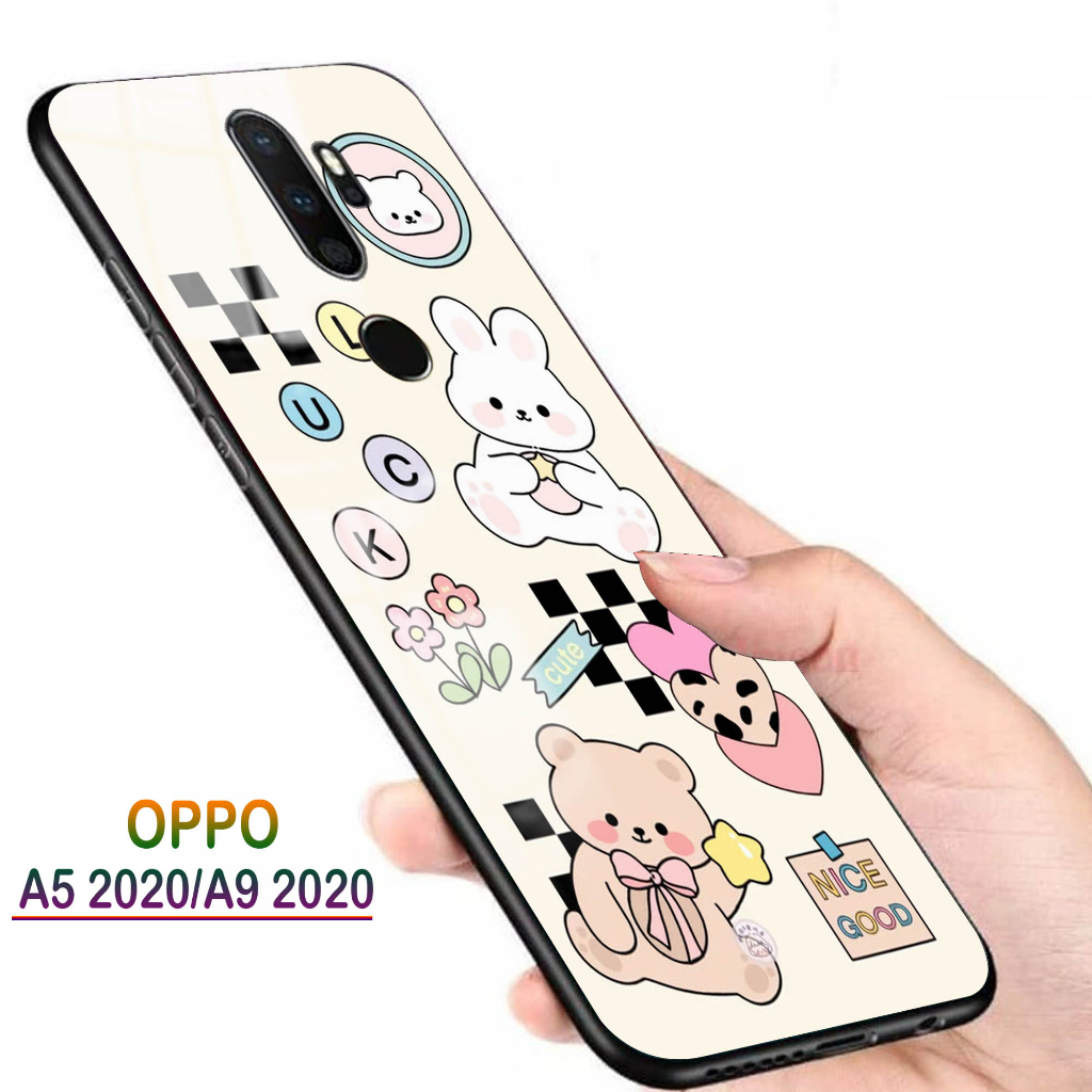 Softcase Glass Kaca OPPO A5 2020, A9 2020 - Casing HP OPPO A5 2020, A9 2020 [ S101 ].