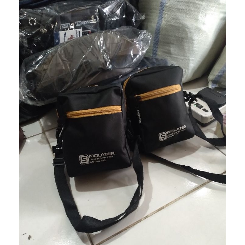 TAS KECILCANVAS-TAS HP-SELEMPANG KECIL PRIA #HITAM