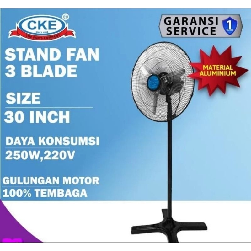 Stand Fan CKE SF-ECO-75A-TH 30 Inch Kipas Angin Berdiri Kipas Industri