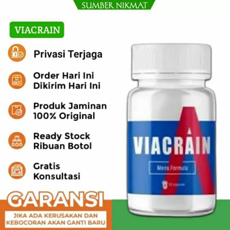 VIACRAIN ORIGINAL HERBAL OBAT PEMBESAR PRIA Viacrain Asli