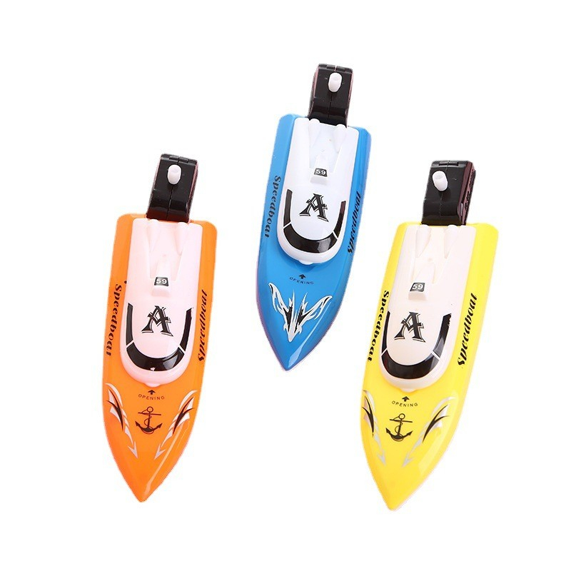 Mainan Perahu Speed Boat Putar Air / Mainan Anak Speedboat Plastik Kapal Laut Kunci