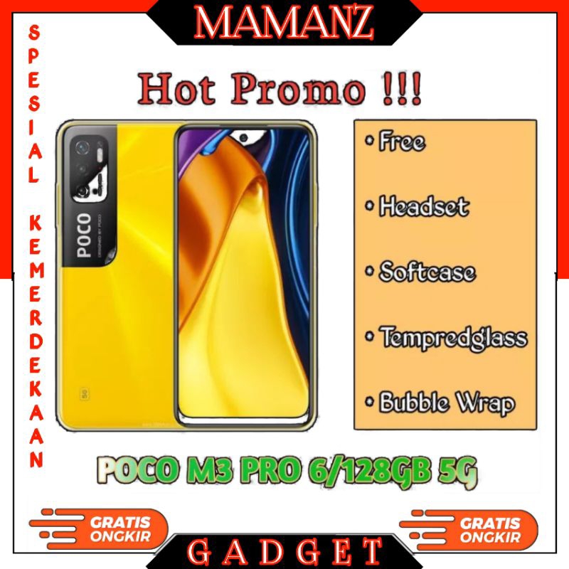 POCO M3 PRO 5G 6+3/128GB ex Resmi murah