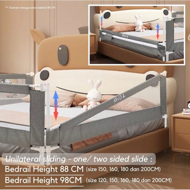 GOL Baby Bedrail GreyPolos (NEW)