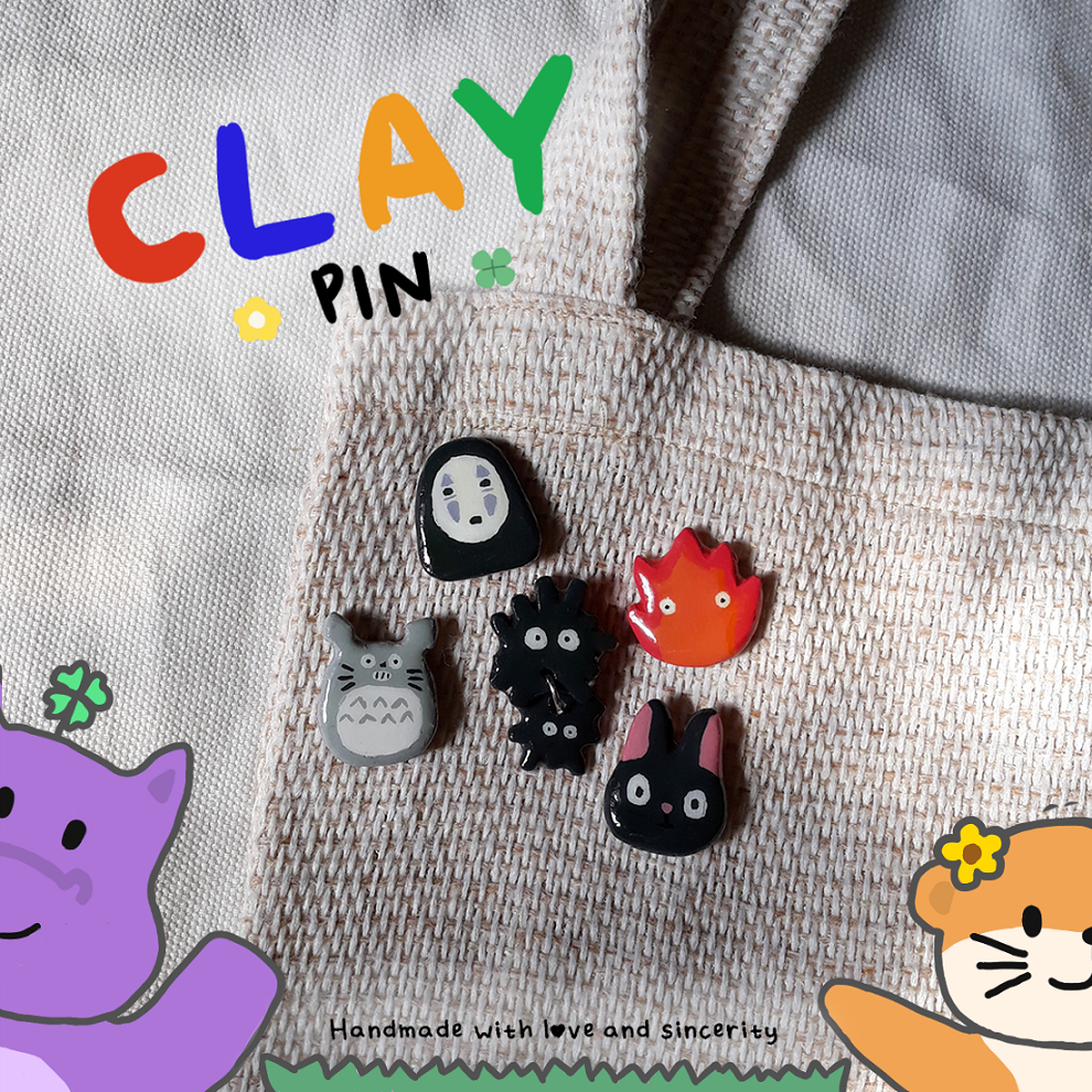 Clay Pin Ghibli Edition