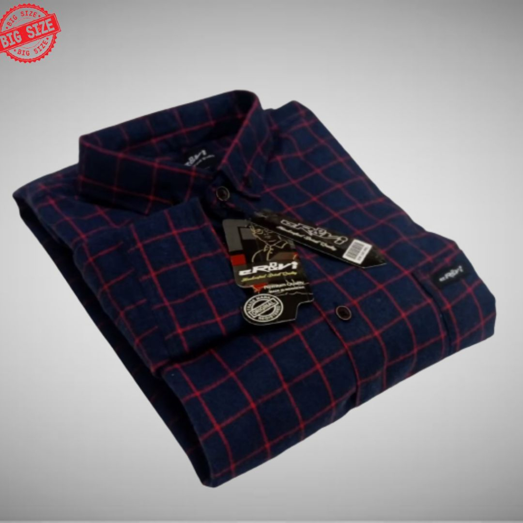 KEMEJA FLANEL JUMBO BIG SIZE XXL - XXXXL -KEMEJA RENJUN NCT