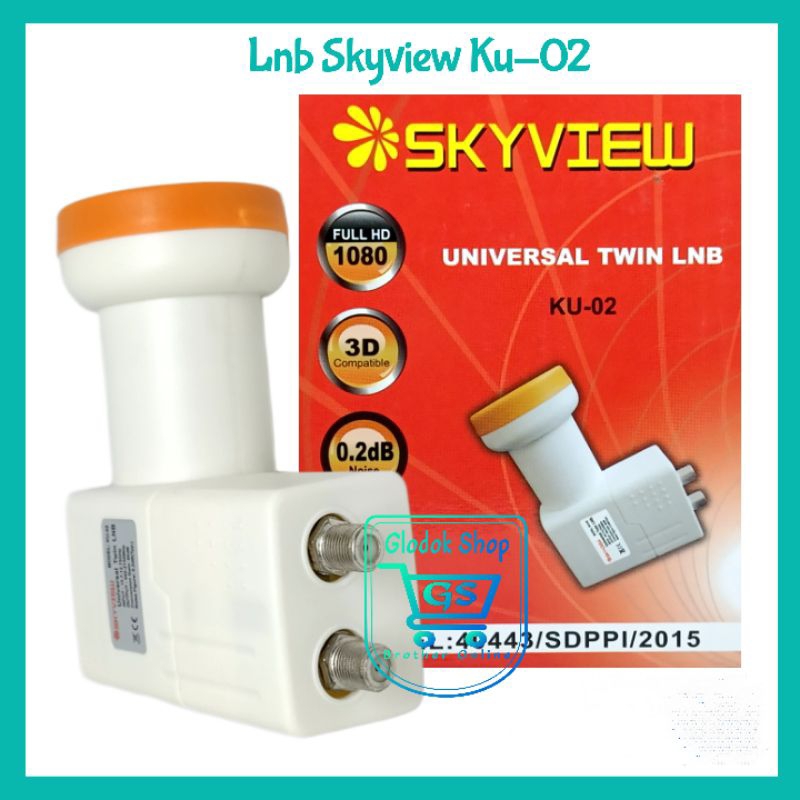 LNB 2 OUTPUT SKYVIEW KU-02 LNB DUAL OUTPUT SKYVIEW KU02 LNB KUBAND 2 OUTPUT LNB KUBAND DUAL OUTPUT L