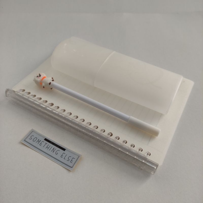 Arvest - Pencil Case/Kotak Pensil Aesthetic Putih transparan