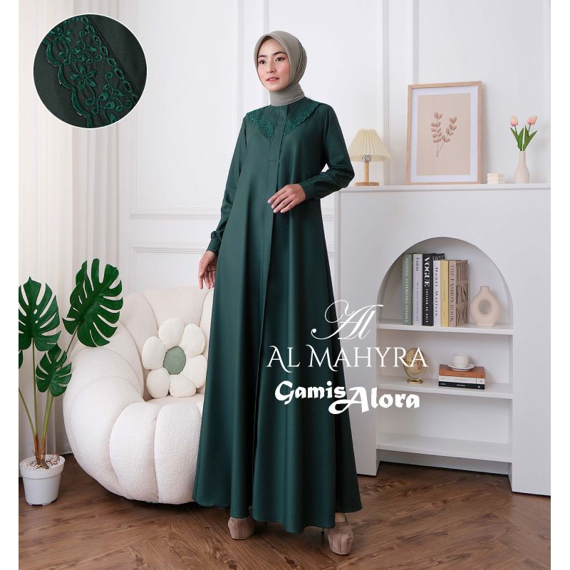 Baju Gamis Alora terbaru 2023 bahan katun toyobo premium