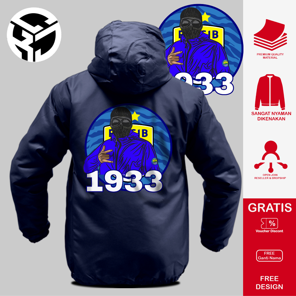 JAKET ULTRAS PERSIB JAKET HOLIGANS PERSIB BANDUNG | FREE KASIH NAMA | JAKET PARASUT TEBAL BISA COSTU