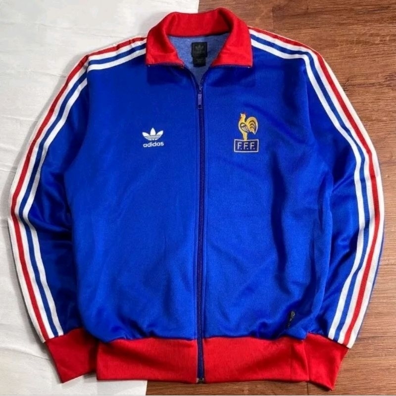 TRACKTOP ADIDAS FRANCE SECOND ORIGINAL FIREBIRD EUROPA BIG LOGO 100% 4DIDAS
