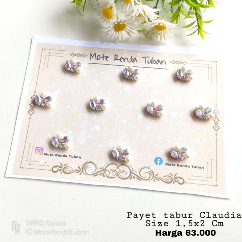 Payet Tabur Claudia | Payet Kristal Jahit