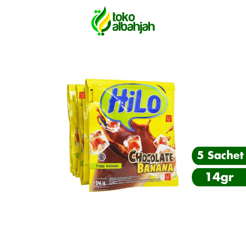 

HiLo Chocolate Banana Minuman Bubuk Susu Coklat Pisang Tinggi Kalsium 14gr 5sachet