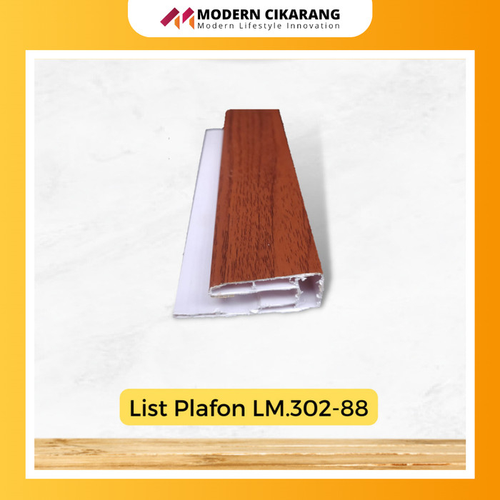 List Plafon PVC Tipe LM.302-88 / List Pinggir Besar Coklat Kayu