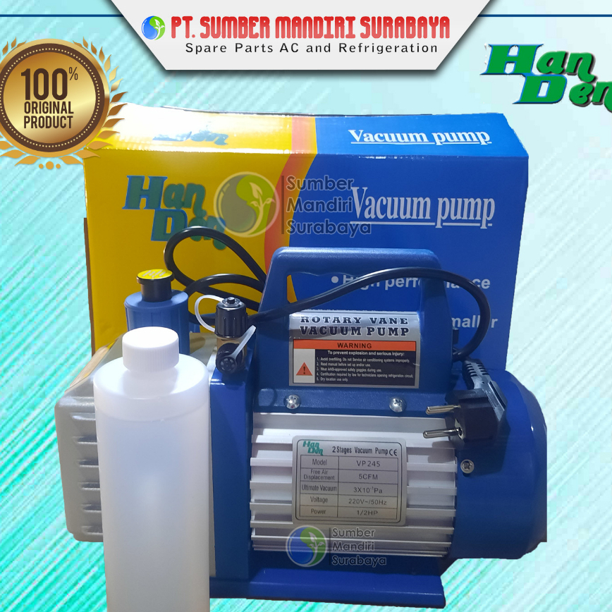 Vacuum Pump AC 1/2 PK HANDEN VP 245 - Two Stage | bukan vacum value