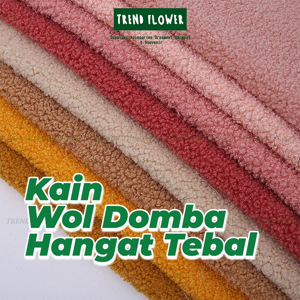 Kain bulu domba rasfur tebal kain import hangat kain jaket