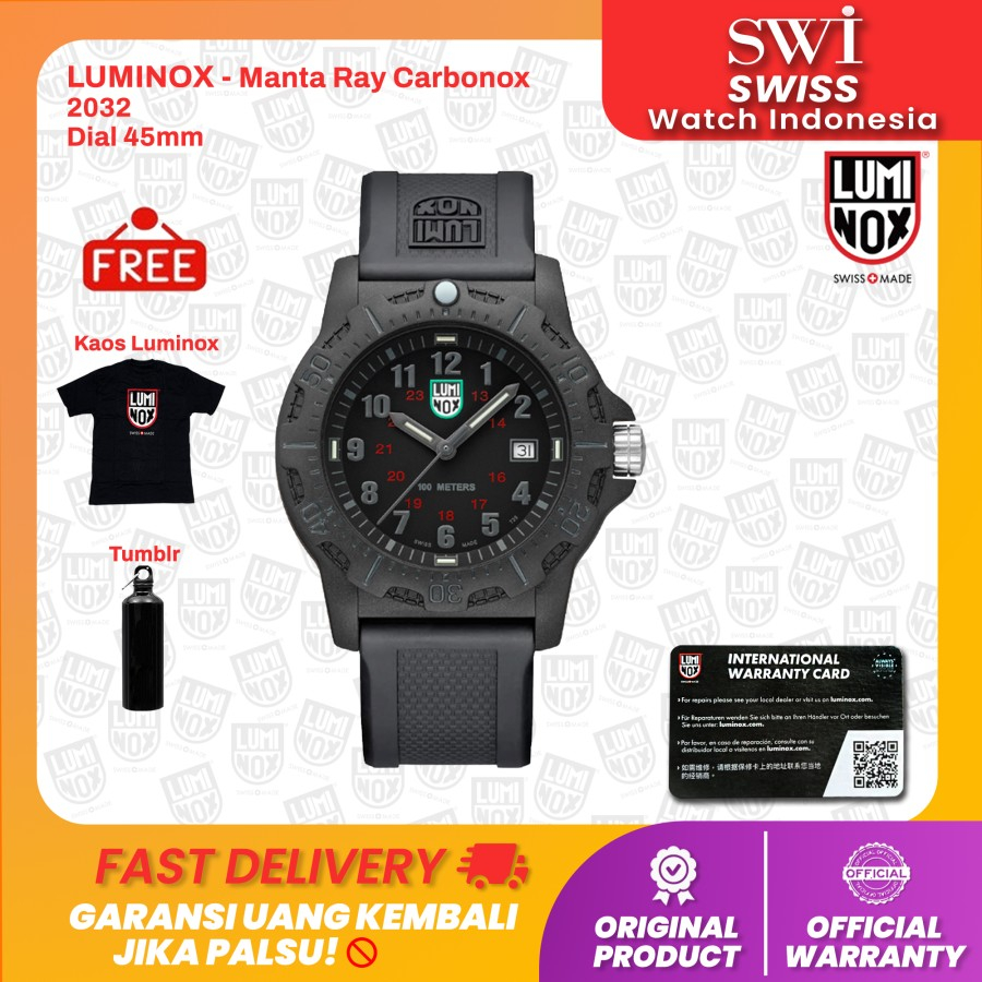 Jam Tangan Pria Analog LUMINOX 2032 X2.2032 Manta Ray Carbonox Series
