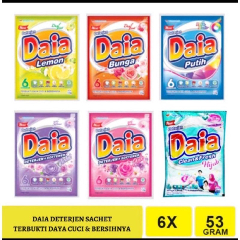 Daia Detergent Bubuk Renceng 6pcs
