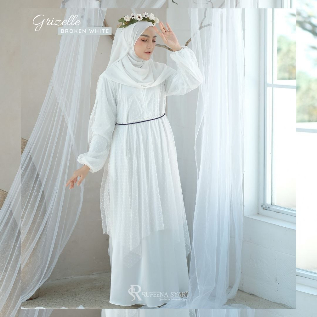 gaun pesta abaya motif baju brukat kondangan gamis dewasa remaja syari by rufeena