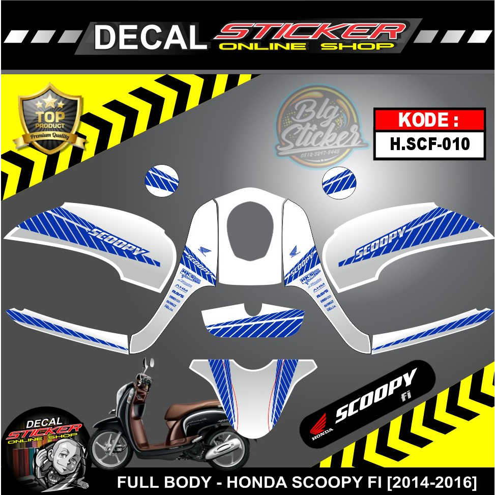STIKER SCOOPY FI 2014-2016 FULL BODY DECAL PRINT