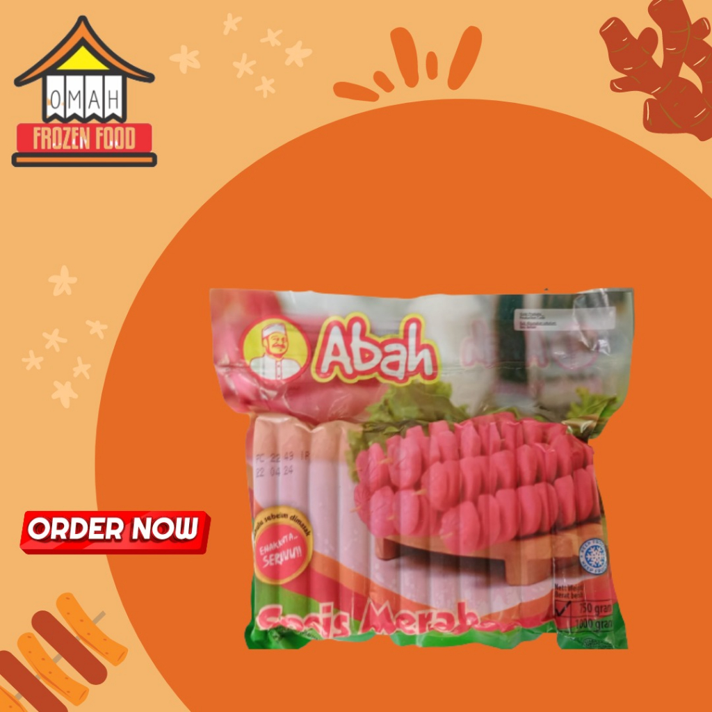 

Abah Sosis Ayam Merah 750gr Isi 30 (NON COD DILUAR KOTA JATENG)