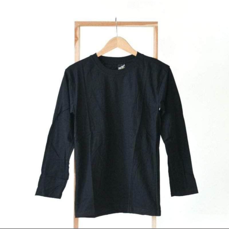Kaos Panjang Polos Hitam Cowok Cewek Cutton combat