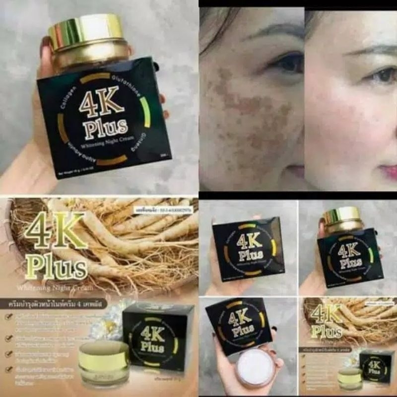 4K Plus Whitening Night Cream|Day Cream|BB Cream Sun Protection Thailand Original