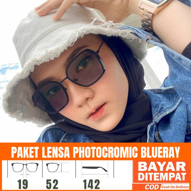 KACAMATA PHOTOCROMIC | kacamata minus antiradiasi | kacamata wanita 0039/0038