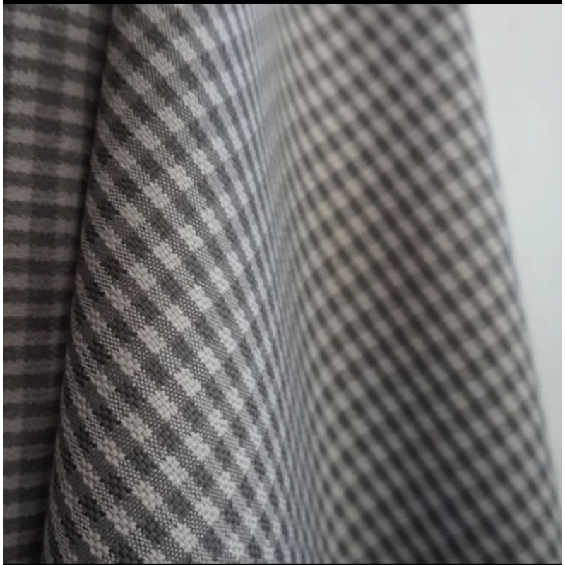 Kain Jok mobil Motif Kotak Tartan Abu