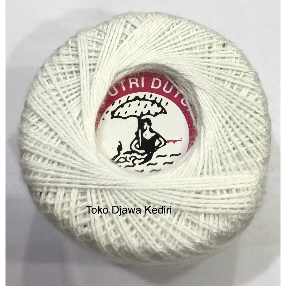 Benang sulam/Benang mutiara/Benang parel Putih