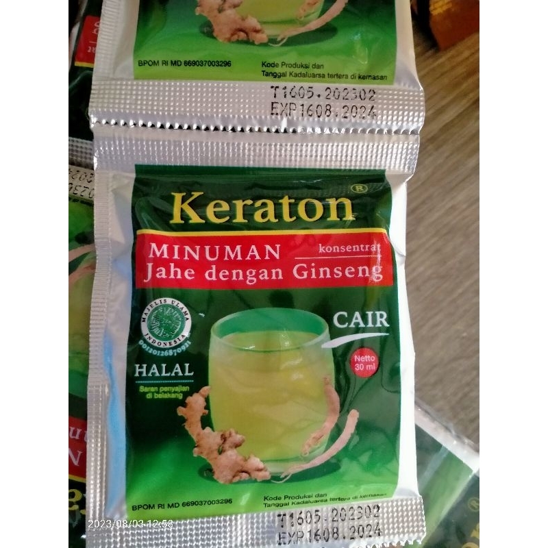 

Keraton minuman jahe dengan ginseng satuan