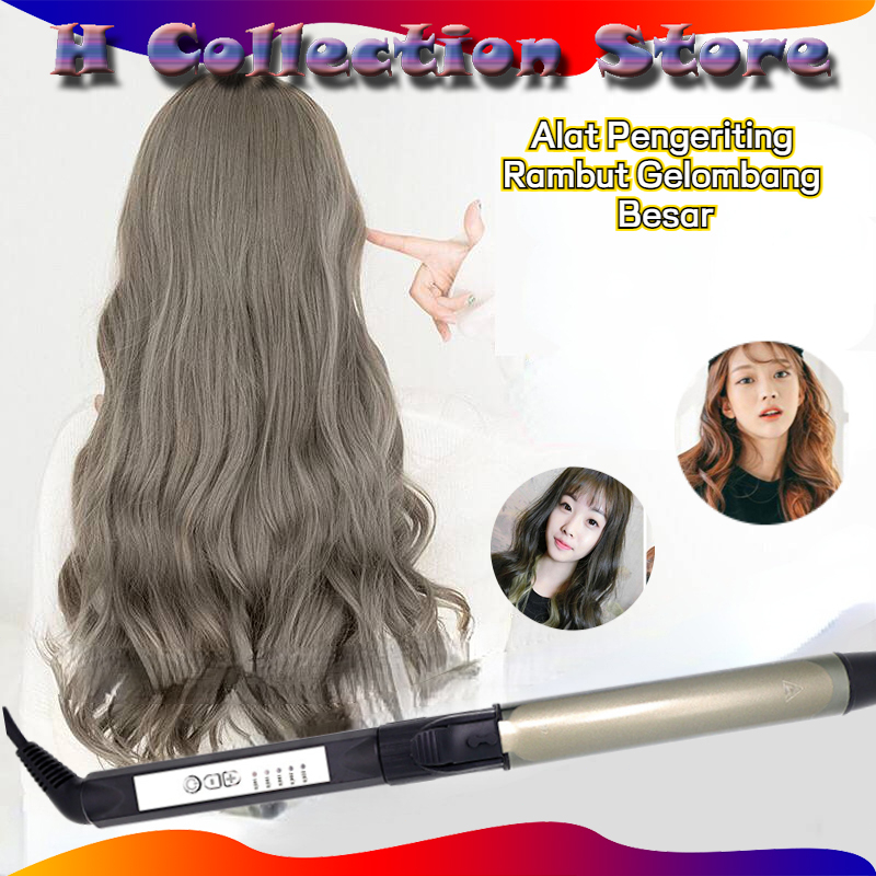 BIG SALE ⚡100% Original⚡  Klintong Amara  Gold Tourmaline Catokan Rambut Untuk Curly Keriting Wavy Diamete 28mm/32mm Original - Catokan Catok Curly Keriting