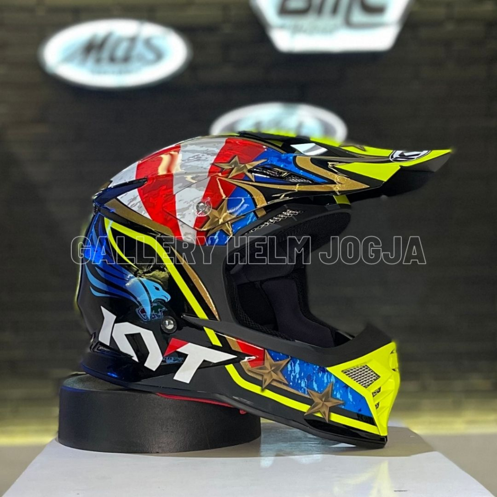 KYT SKY HAWK HI FLY / KYT SKYHAWK HI FLY / helm full face / helm berkelas / helm motocross / 100% or