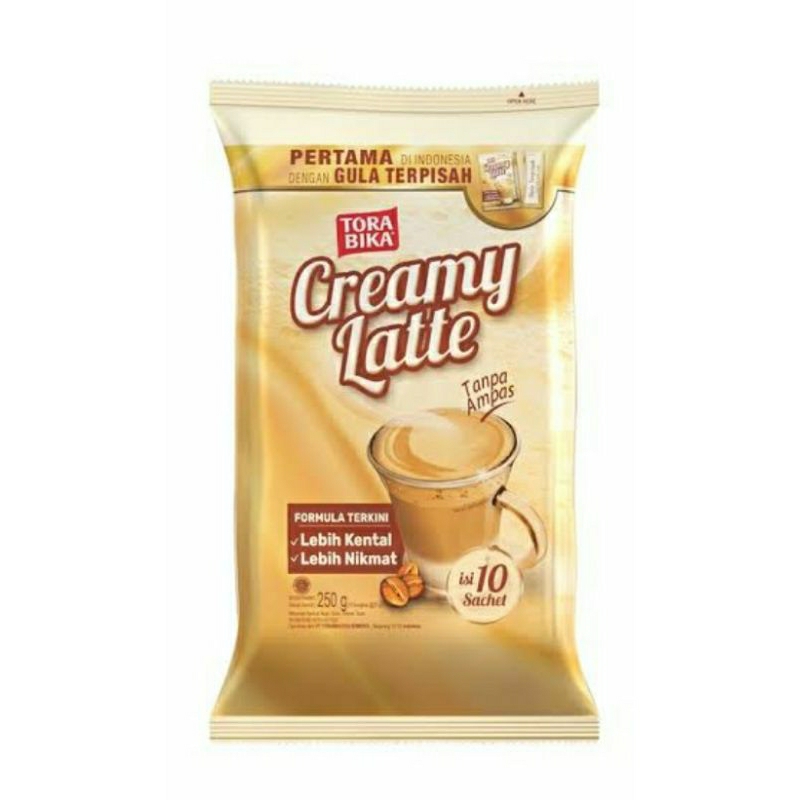 

creamy latte kopi 10 x 25 gr