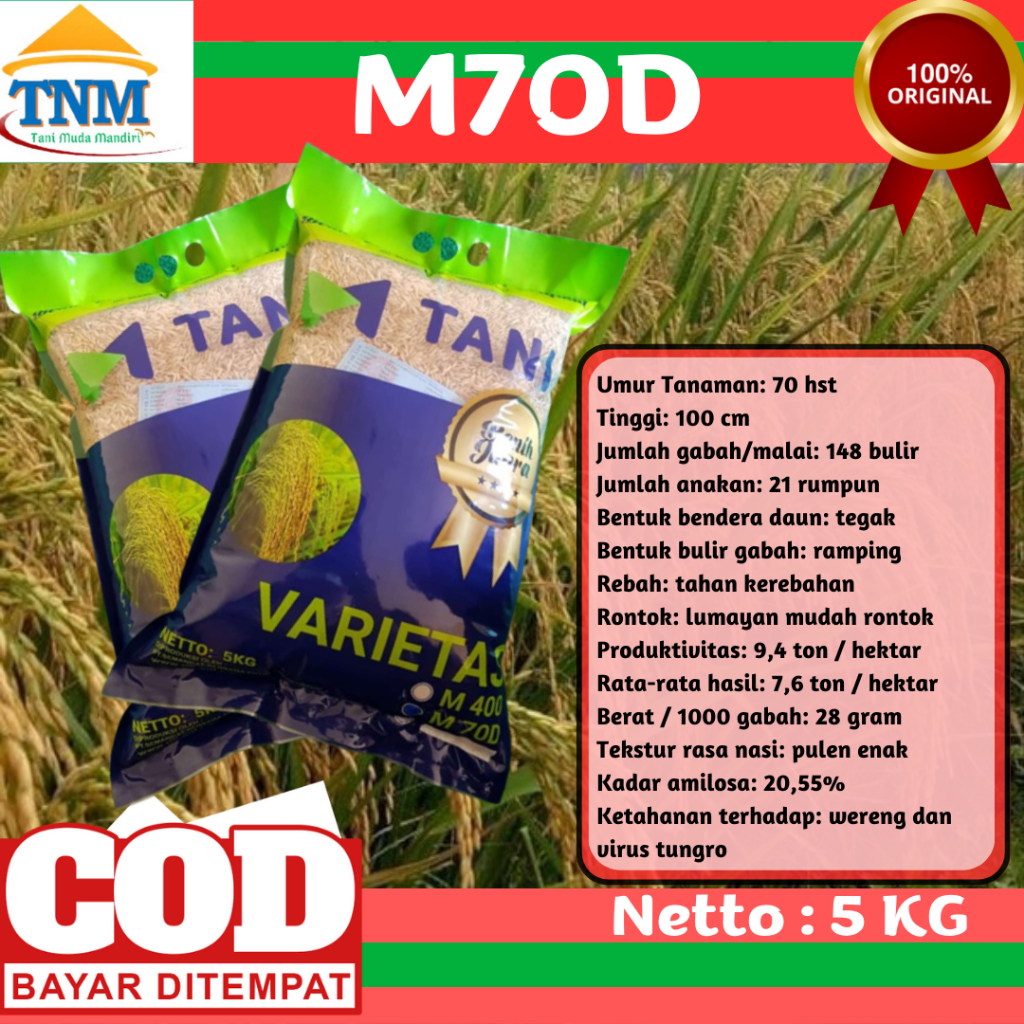 BIJI PADI GENJAH M70D 5KG