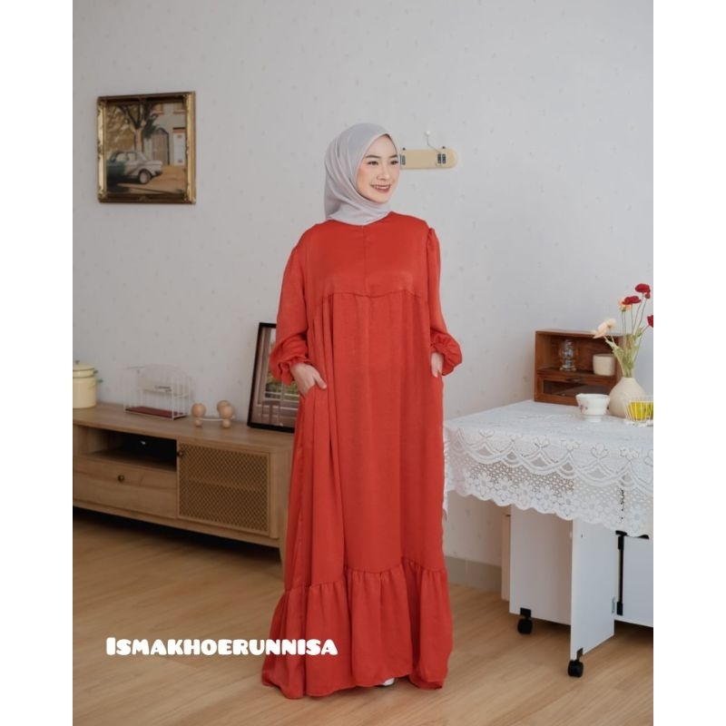 Gamis Silk Wanita / Gamis Fashion Wanita / Gamis Model Terbaru 2023