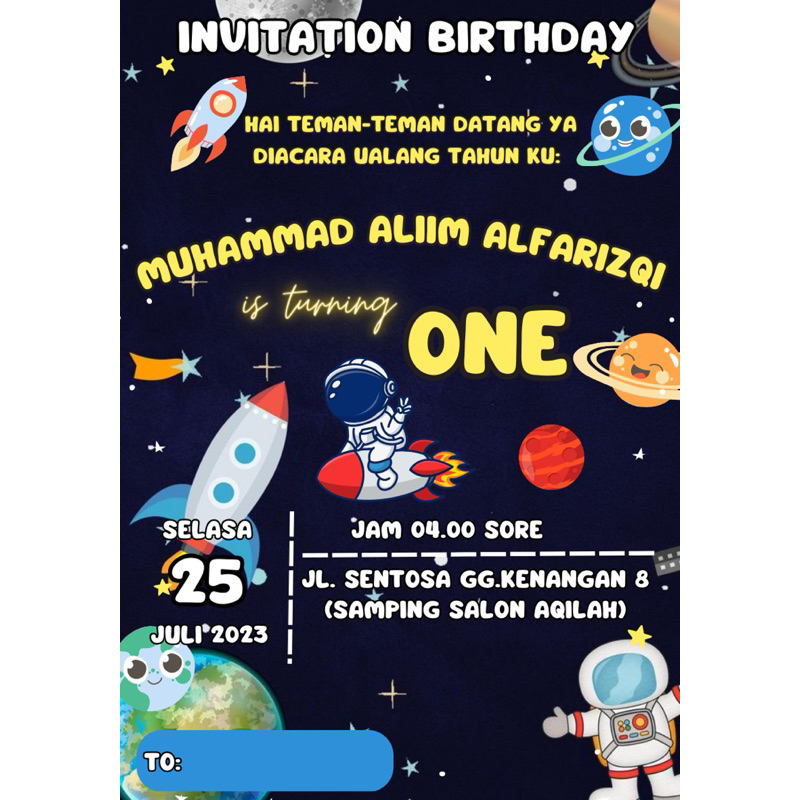Undangan ultah / invitation ultah / undangan custom / undangan ulang tahun undangan ulang tahun anak
