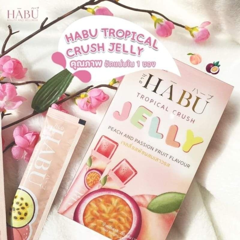 

Habu Jelly Crush Tropis Pengontrol Napsu Makan Melangsingkan Tubuh Peach and Passion Fruit Flavour Sachet/Ecer