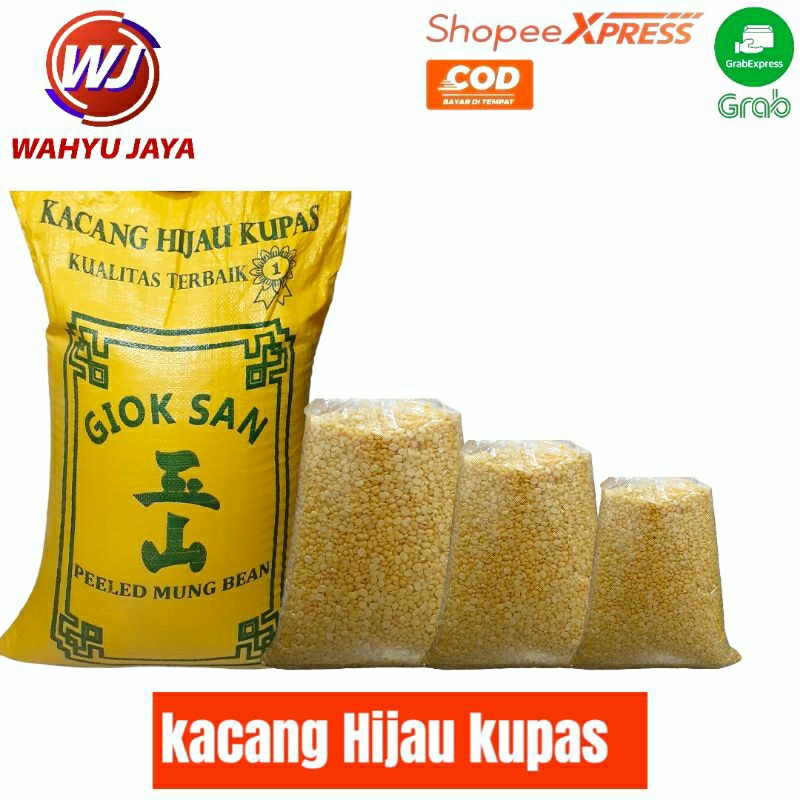 

Kacang hijau kupas 250gram-1kg