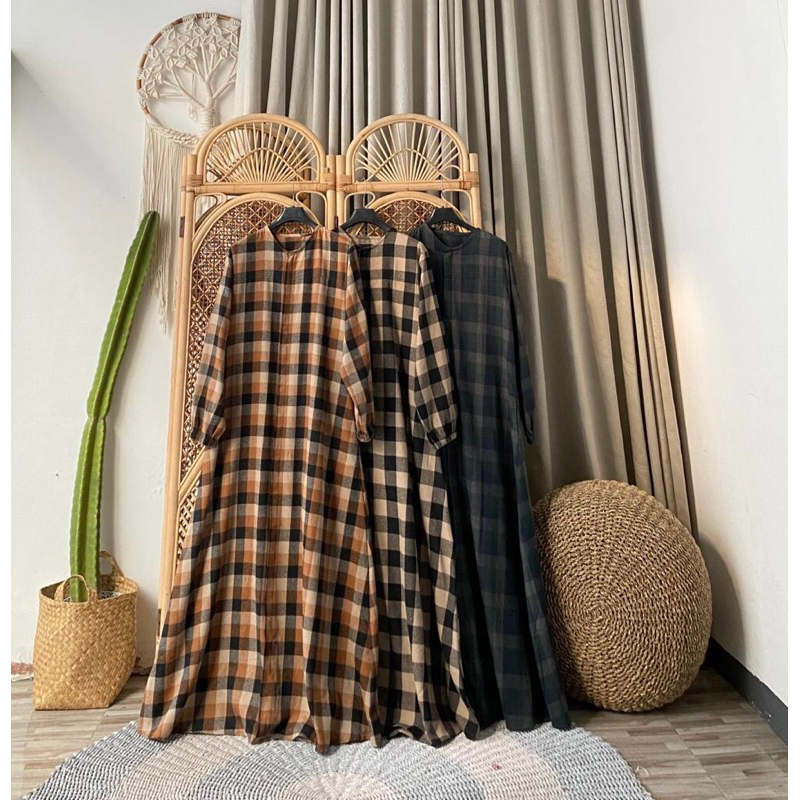 Gamis Flanel Kotak Kotak