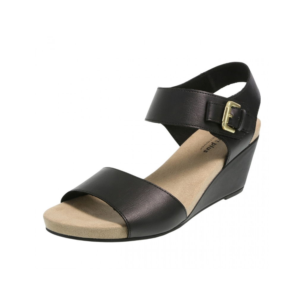 PAYLESS - COMFORT PLUS VELMA BLACK SEPATU SANDAL WANITA WITH TAG