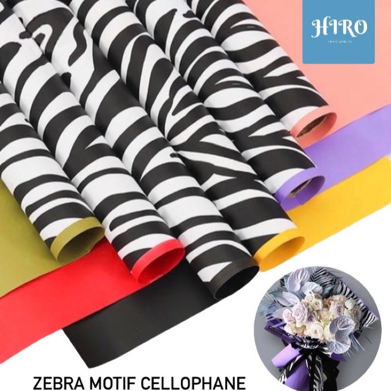 

Kertas Buket Cellophane Zebra – 20 lembar per pack | Pembungkus Bunga Premium Wrapping Paper Grosir