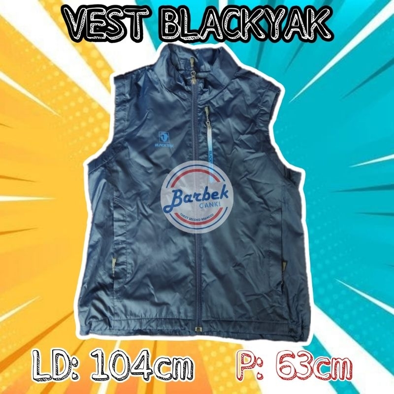 Vest black yak preloved second