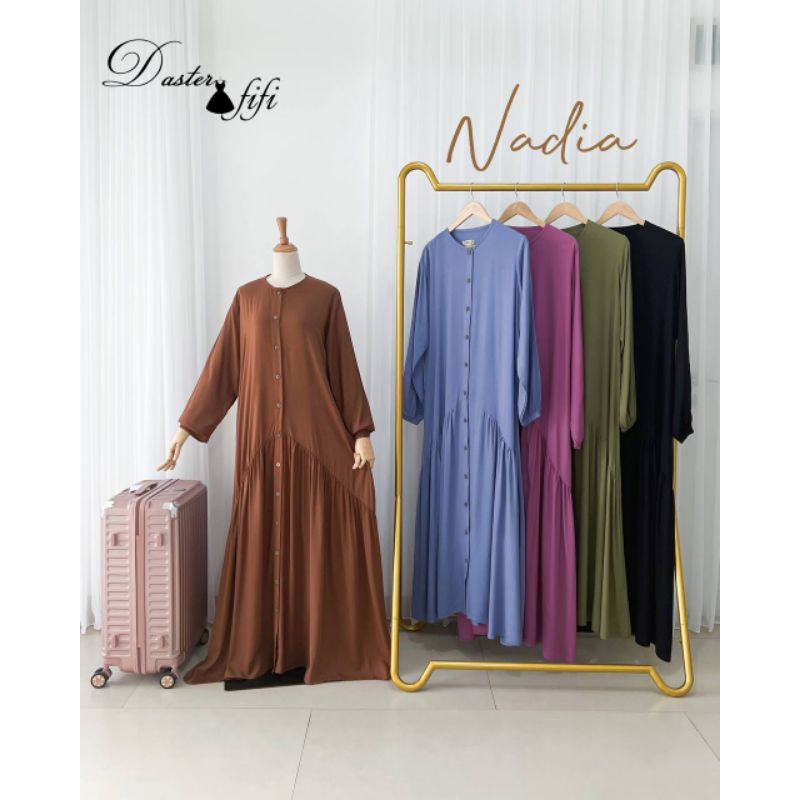 (502) Nadia By Daster Fifi /daster gamis cotton twill premium / Daster Gamis Polos / Daster Lengan P