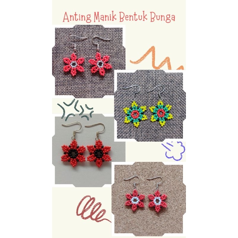 anting manik dayak / anting dayak / anting khas dayak / aksesoris dayak / aksesoris dayak kalimantan
