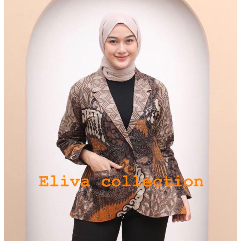 Batik blazer modern - baju batik atasan wanita terbaru // batik model jas