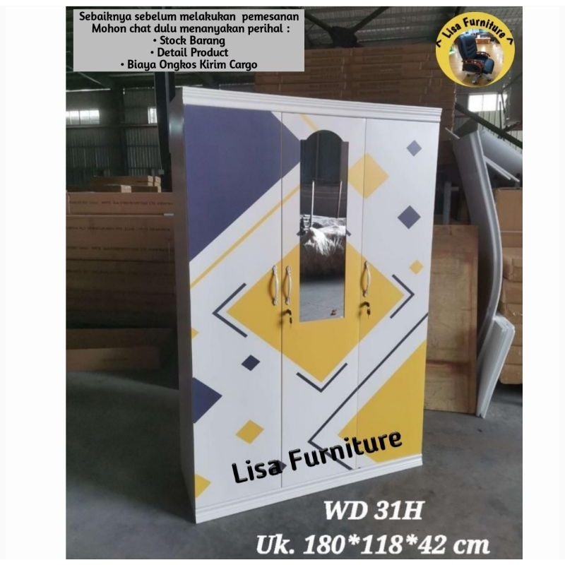 Lemari Besi Pakaian|Lemari Besi Pakaian Sliding|Lemari Besi Pakaian Sliding 2 Pintu|Lemari Besi Paka