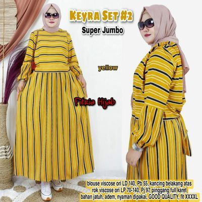 keyra-mustad set stelan setelan 1set oneset baju pakaian kemeja shirt blouse bluse blus rok bawahan 