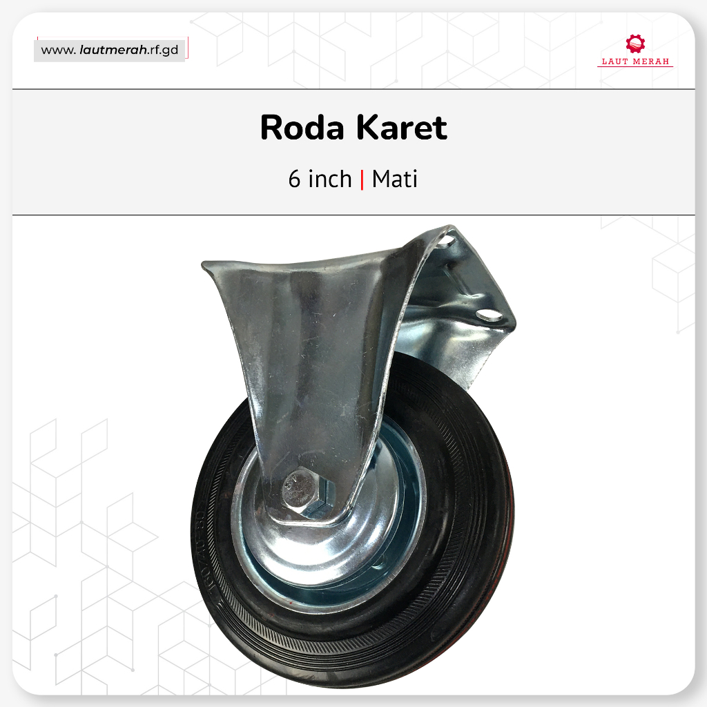 roda karet 6" mati / roda troly 6" mati /roda Caster 6" mati