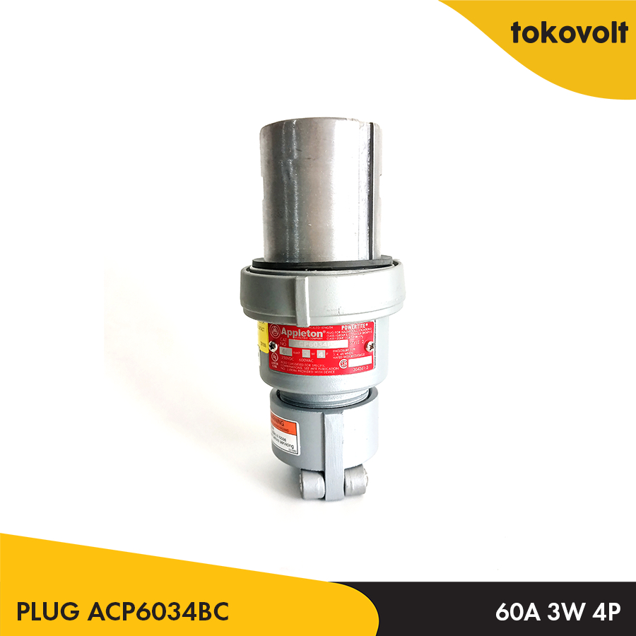 Plug Appleton ACP6034BC 60A, 3W, 4P Explossion Proof