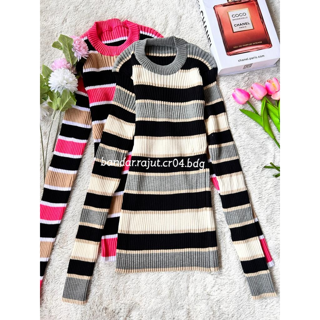 SWEATER RAJUT KNIT BICA STRIP